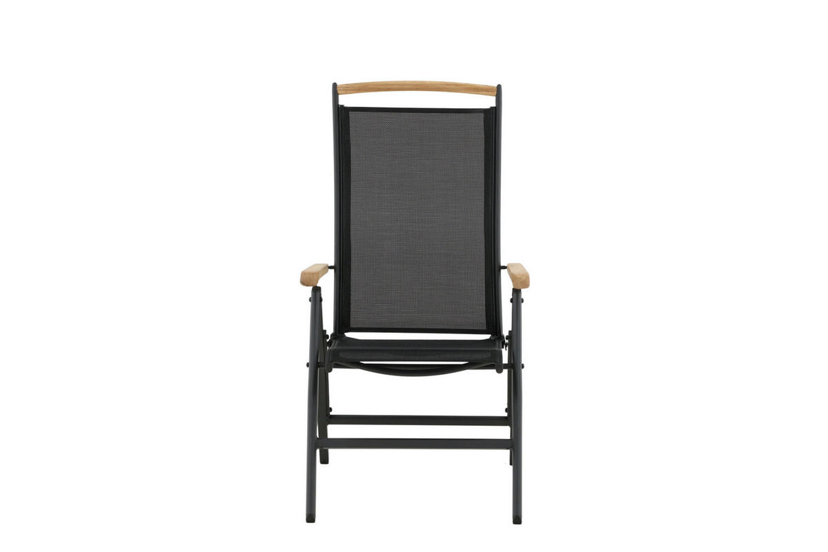 UTESTOLAR SET i metall, textil svart, ljusbrun  - ljusbrun/svart, Modern, metall/textil (75/110/60cm) - Gardenson