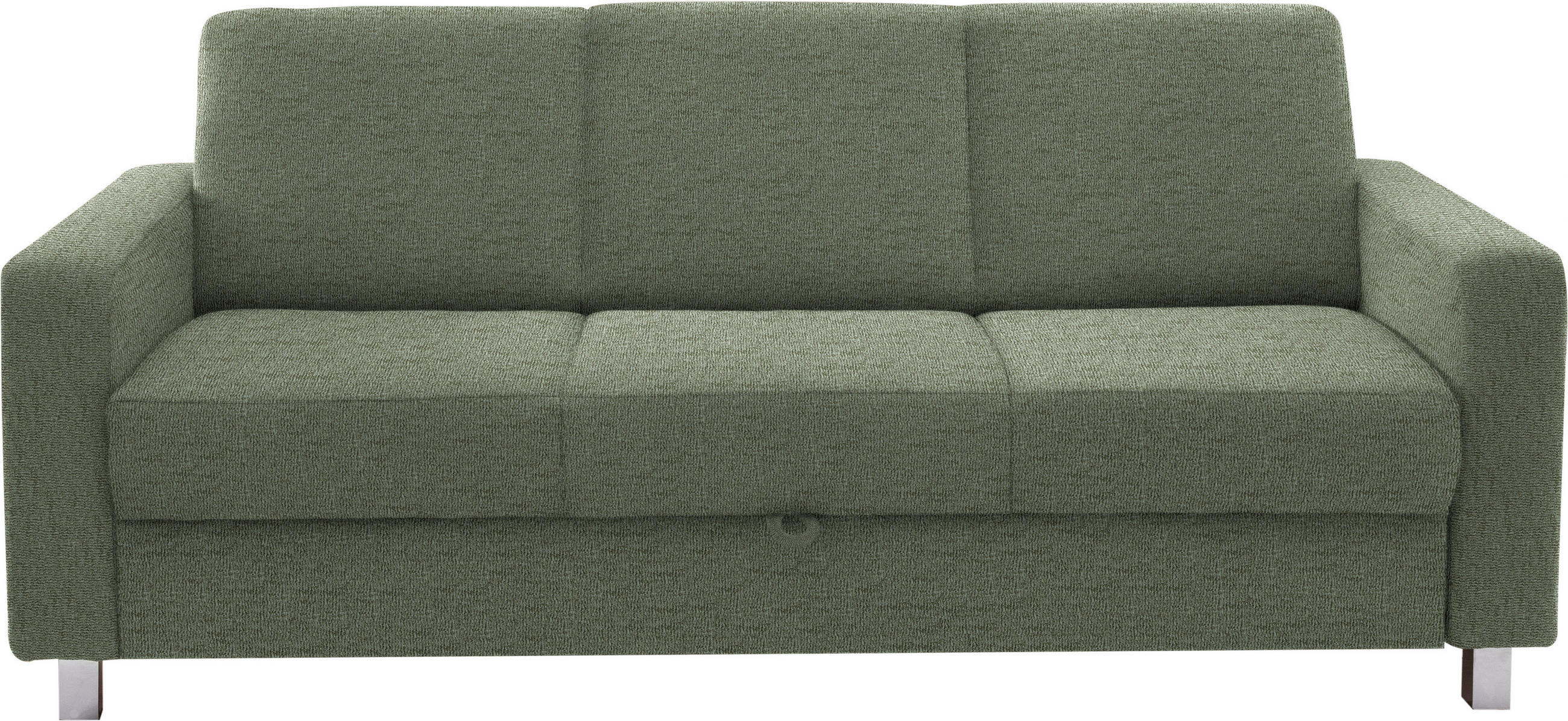 3-SITZER-SOFA in Flachgewebe Hellgrün  - Chromfarben/Hellgrün, Design, Textil/Metall (195/83/85cm) - Xora