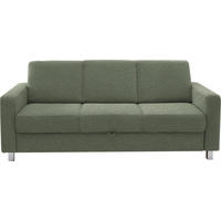 3-SITZER-SOFA in Flachgewebe Hellgrün  - Chromfarben/Hellgrün, Design, Textil/Metall (195/83/85cm) - Xora