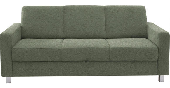 3-SITZER-SOFA in Flachgewebe Hellgrün  - Chromfarben/Hellgrün, Design, Textil/Metall (195/83/85cm) - Xora