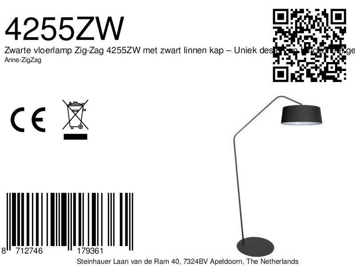 STEHLEUCHTE - Schwarz, Trend, Textil/Metall (50/173/70cm)