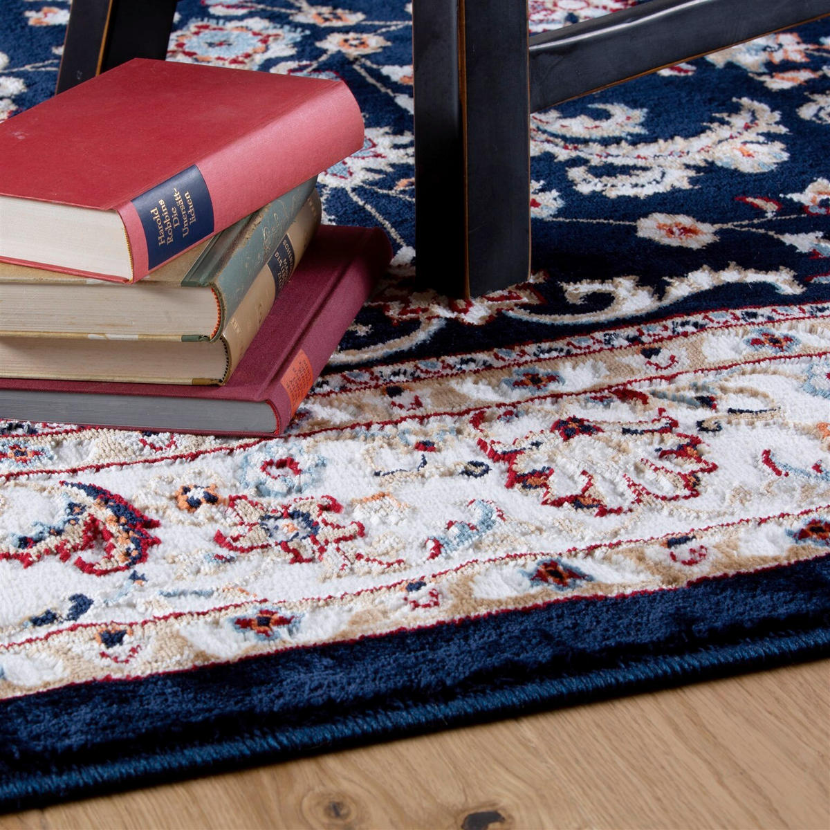 FLACHWEBETEPPICH 120/170 cm Blau rechteckig  - Blau, Basics, Textil (120/170cm) - Kayoom