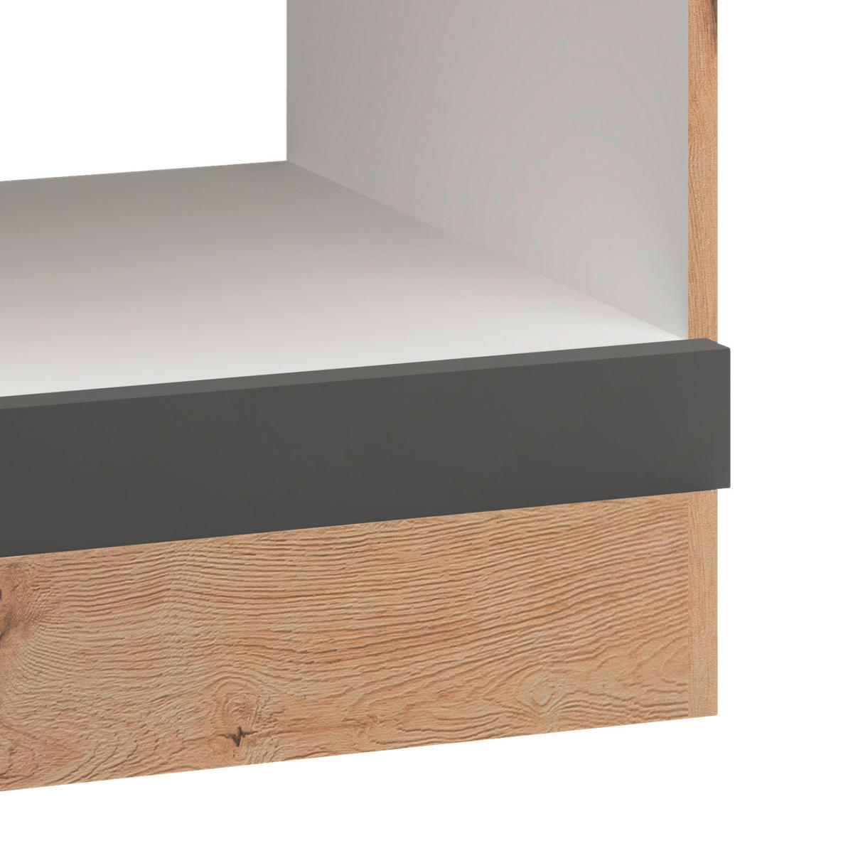 HERDUMBAUSCHRANK 60/85/60 cm  in Eiche San Remo, Dunkelgrau  - Dunkelgrau/Eiche San Remo, MODERN, Holzwerkstoff (60/85/60cm) - FlexWell