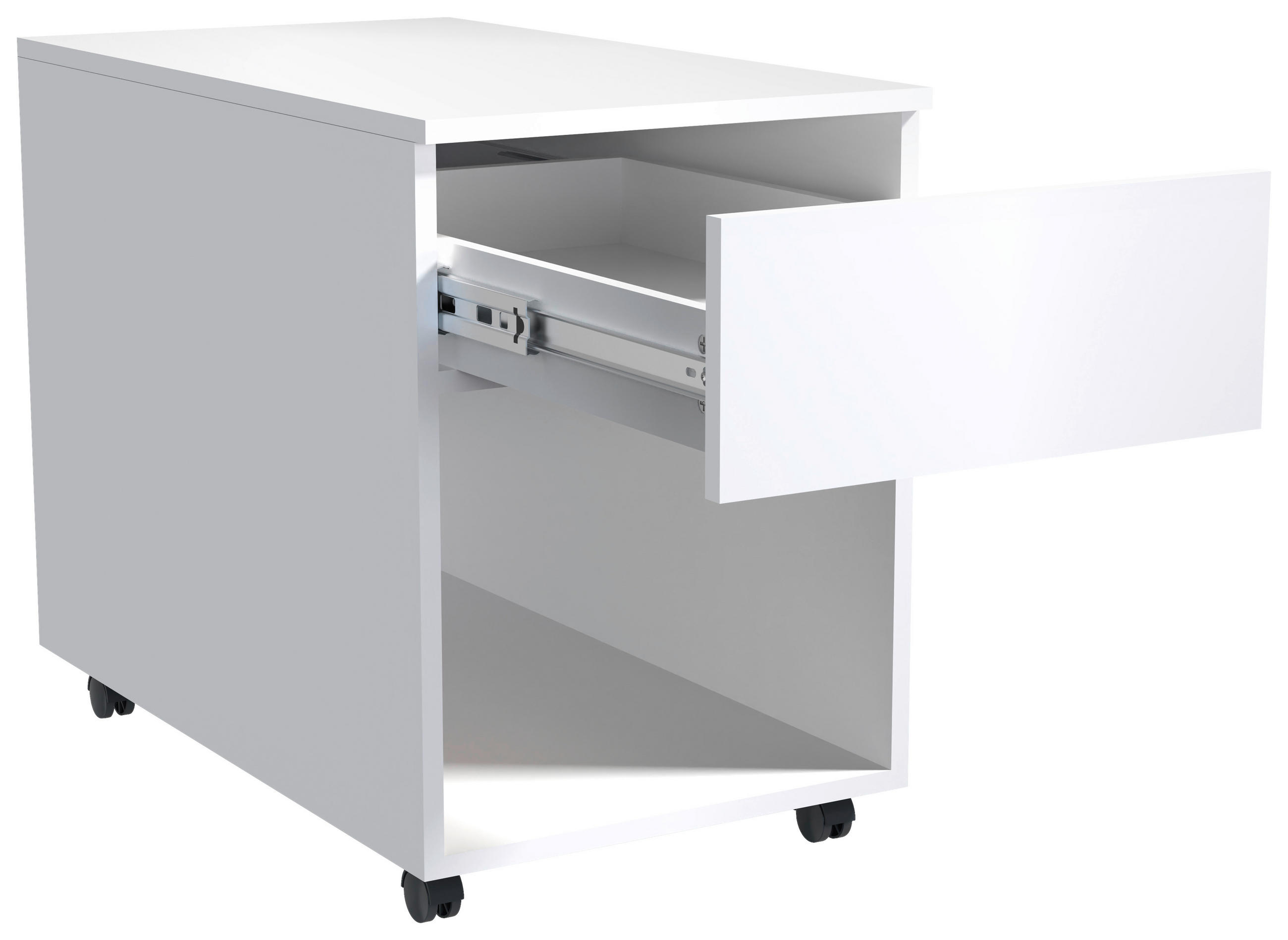 ROLLCONTAINER 39/55/70 cm  - Weiß, MODERN, Holzwerkstoff/Kunststoff (39/55/70cm) - MID.YOU