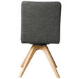 STUHL drehbar - Dunkelgrau/Eichefarben, KONVENTIONELL, Holz/Textil (47/89/60cm) - Linea Natura