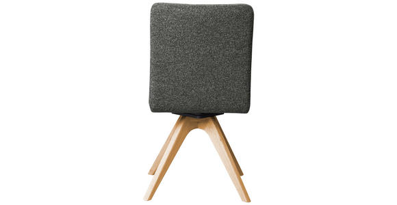 STUHL drehbar - Dunkelgrau/Eichefarben, KONVENTIONELL, Holz/Textil (47/89/60cm) - Linea Natura
