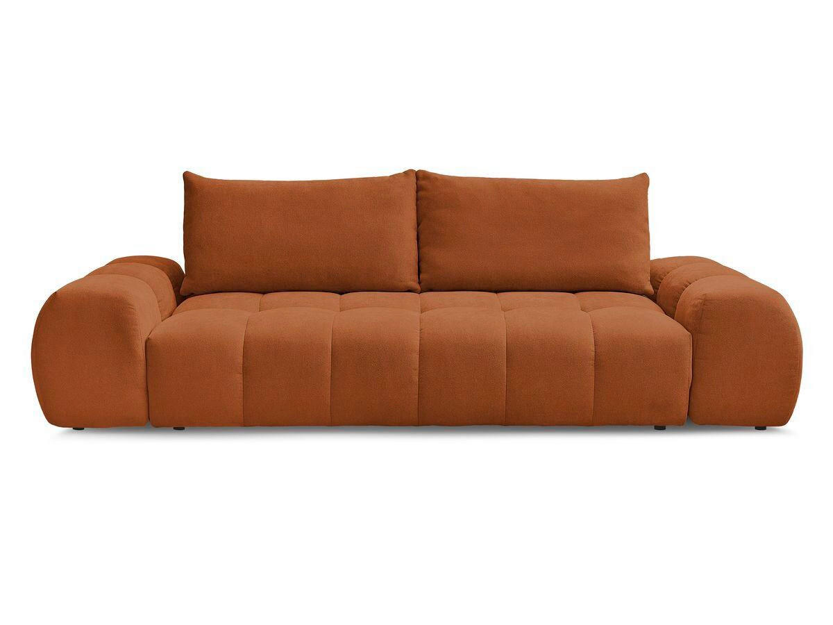 3-SITZER-SOFA EVEREST Struktur Orange  - Schwarz/Orange, MODERN, Kunststoff/Textil (278/90/115cm)
