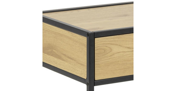 NACHTSCHRANK 42/63/35 cm - Wildeiche/Eichefarben, Design, Holzwerkstoff/Metall (42/63/35cm) - Carryhome