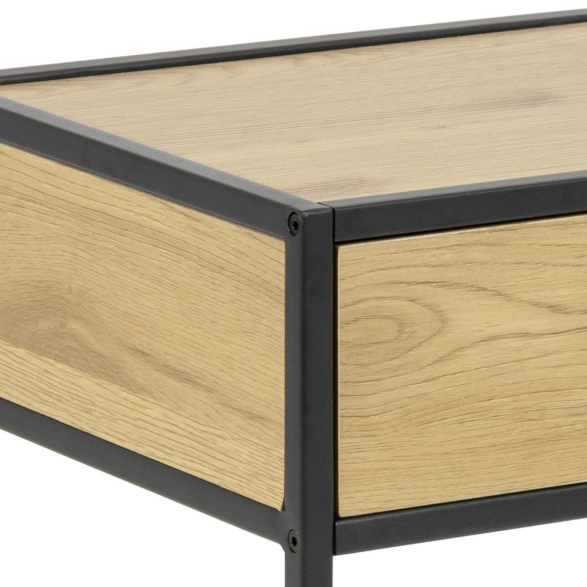 NACHTSCHRANK 42/63/35 cm  - Wildeiche/Eichefarben, Design, Holzwerkstoff/Metall (42/63/35cm) - Carryhome