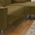 ECKSOFA  in Flachgewebe Khaki  285/190 cm  - Khaki/Schwarz, Design, Textil/Metall (285/190cm) - Johann Jakob