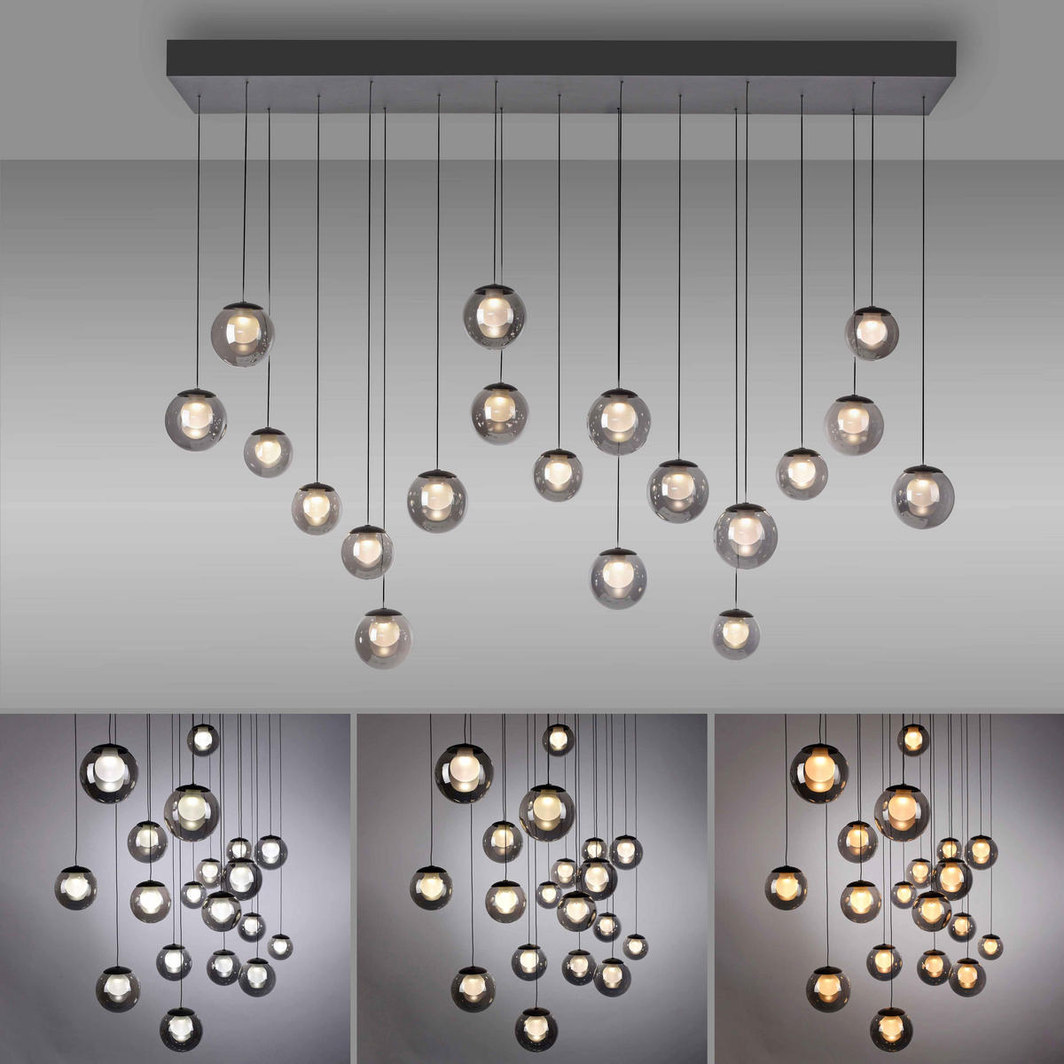 LED-PENDELLEUCHTE 150/40/180 cm   - Anthrazit, Design (150/40/180cm) - Neuhaus PURE