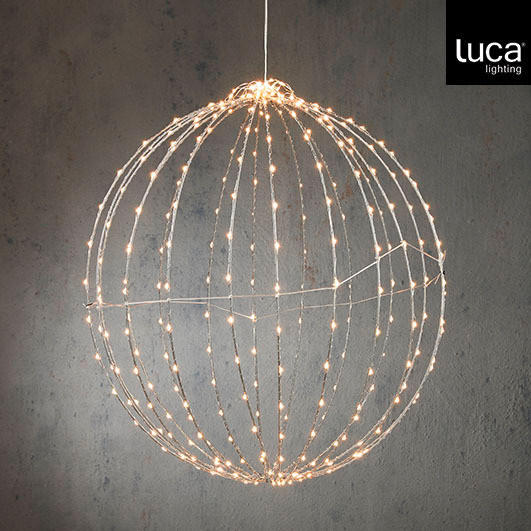 OKRASNA LED-SVETILKA   //// - bela, Basics, kovina (60/60/60cm) - X-Mas