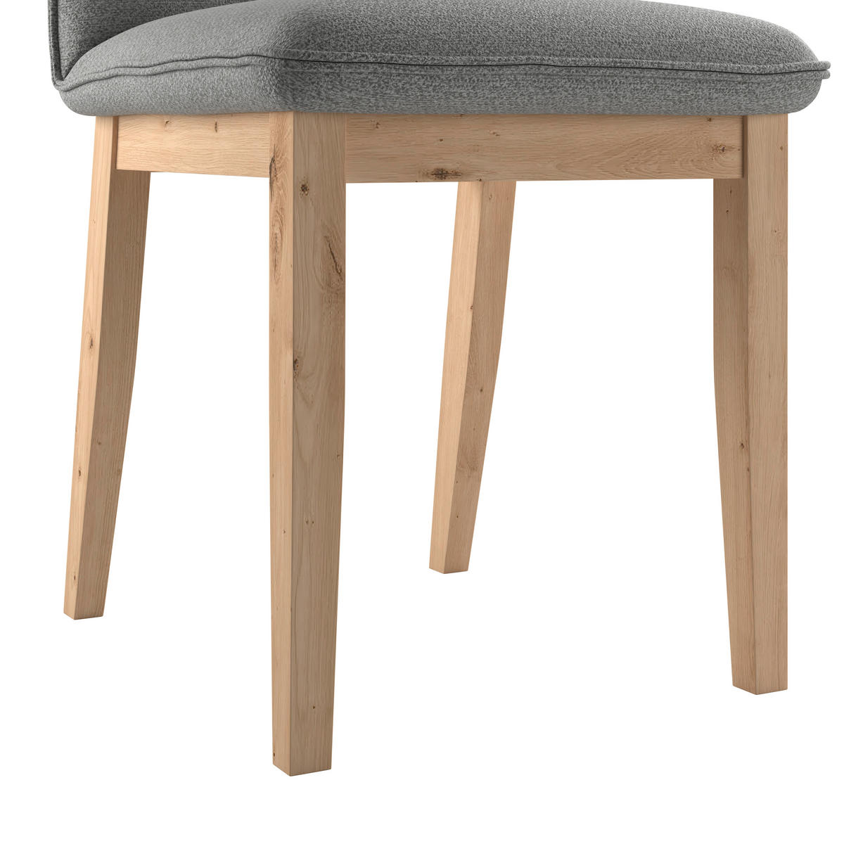 STUHL   Webstoff  - Eichefarben/Grau, KONVENTIONELL, Holz/Textil (47/91/44cm) - Livetastic