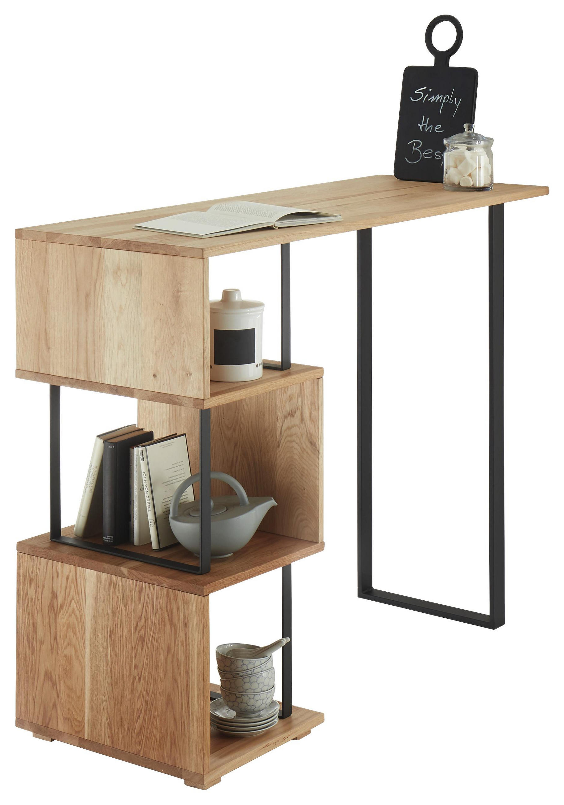 Bartisch in Holz, Metall 135/50/105 cm