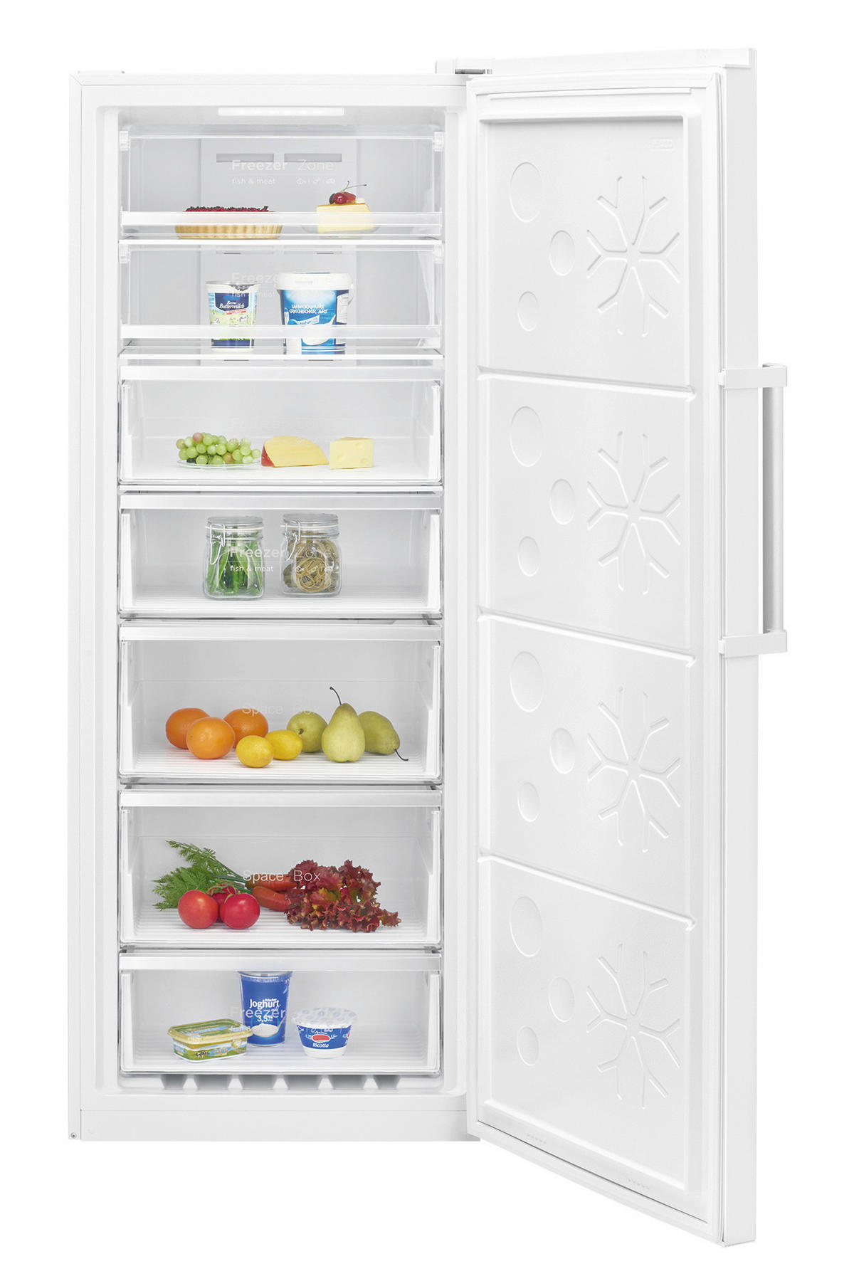 GEFRIERSCHRANK GSVS 7365  - Weiß, Trend, Metall (71.0/185.5/70.5cm) - Bomann