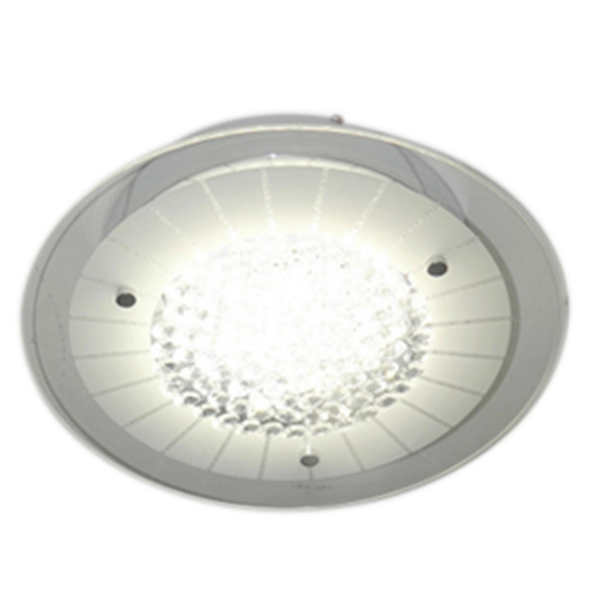 LED-DECKENLEUCHTE Chur 28/7 cm   - Chromfarben, Design, Glas/Kunststoff (28/7cm) - Näve