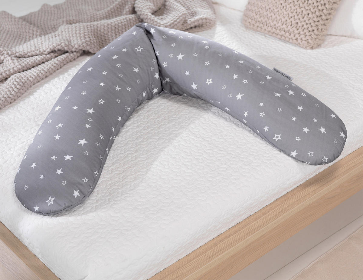 STILLKISSEN 190 cm Sternenhimmel   - Grau, Basics, Textil (190cm) - Theraline