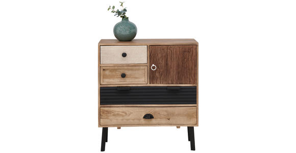KOMMODE  in 80/88/35 cm  - Hellbraun/Dunkelbraun, LIFESTYLE, Holz/Metall (80/88/35cm) - Landscape