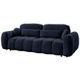 SCHLAFSOFA Webstoff Dunkelblau  - Schwarz/Dunkelblau, KONVENTIONELL, Kunststoff/Textil (262/93/117cm) - Carryhome