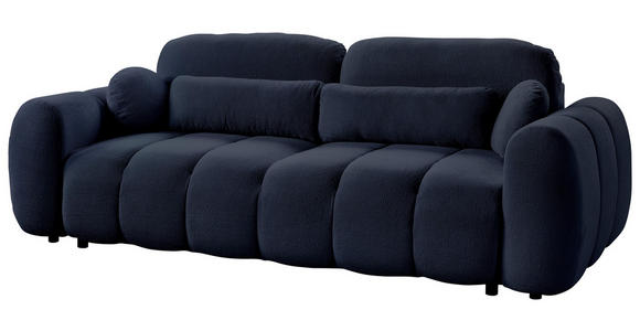SCHLAFSOFA Webstoff Dunkelblau  - Schwarz/Dunkelblau, KONVENTIONELL, Kunststoff/Textil (262/93/117cm) - Carryhome