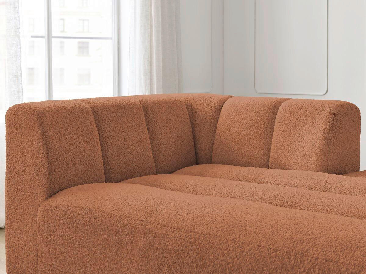 SOFAELEMENT ANNECY Bouclé Orange  - Schwarz/Orange, MODERN, Kunststoff/Textil (120/72/170cm)