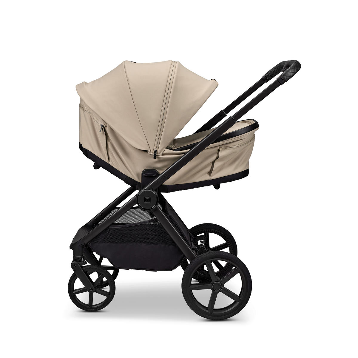 KINDERWAGENSET GIO FOLD ETPU SET  - Sandfarben/Schwarz, Basics, Textil/Metall (120/58/92cm) - Moon Edition
