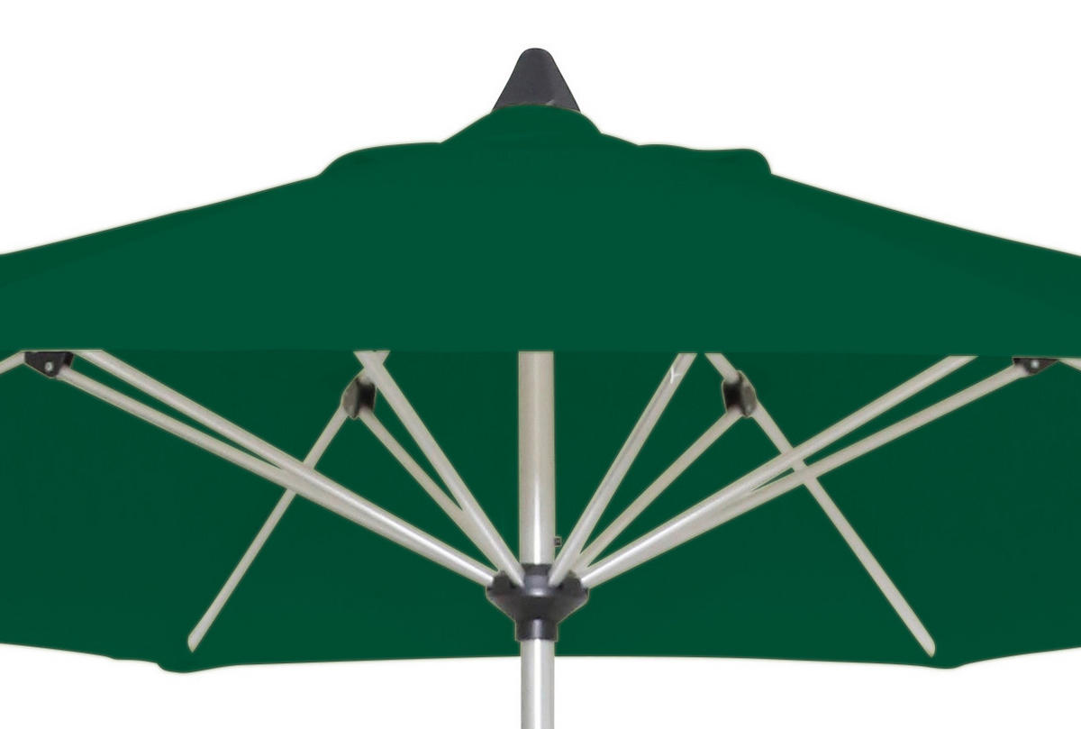 SLNEČNÍK 300 cm - tmavozelená/platinová, Basics, kov/textil (300cm) - Gardenson
