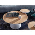 COUCHTISCH 35/35/43 cm rund Weiß, Eichefarben  - Eichefarben/Weiß, Design, Holz/Holzwerkstoff (35/35/43cm) - Landscape