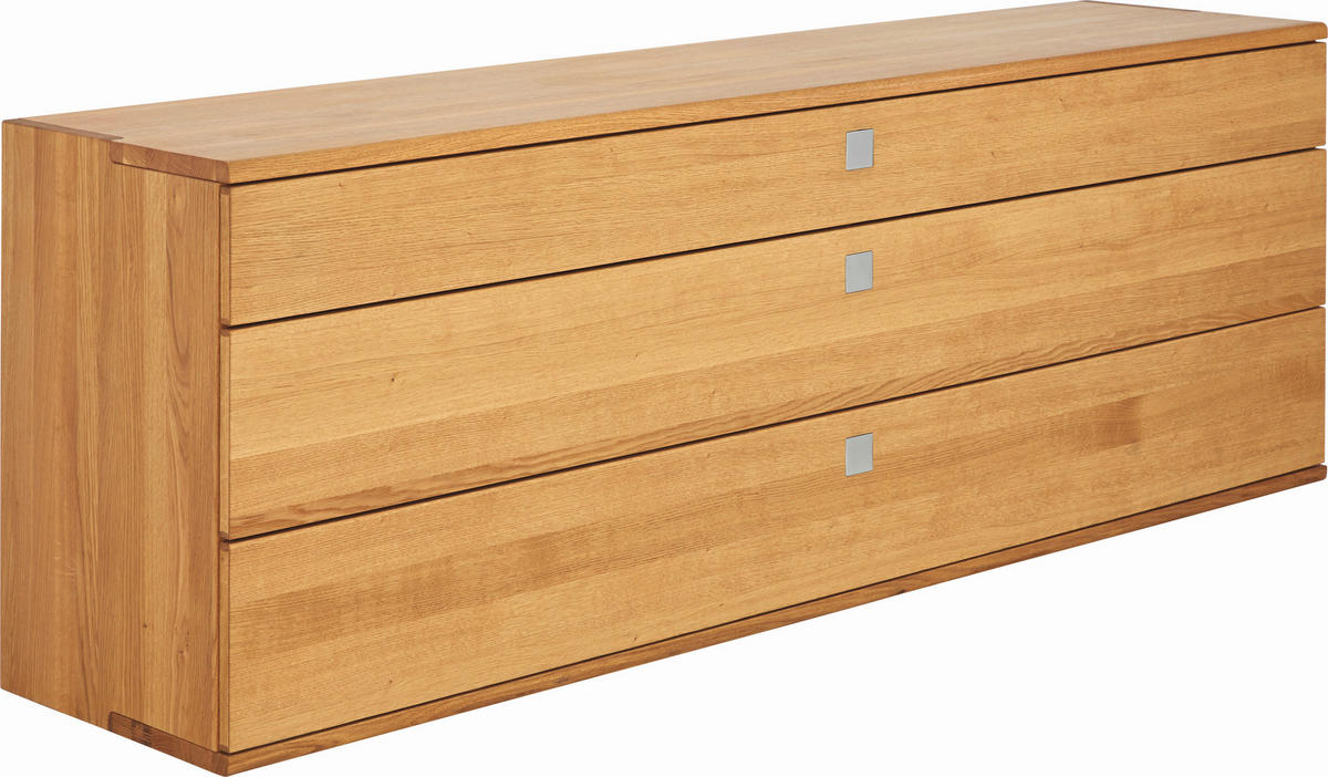 ANRICHTE Eichefarben  199,3/71,5/48,2 cm  - Edelstahlfarben/Eichefarben, Design, Holz/Metall (199,3/71,5/48,2cm) - TEAM 7