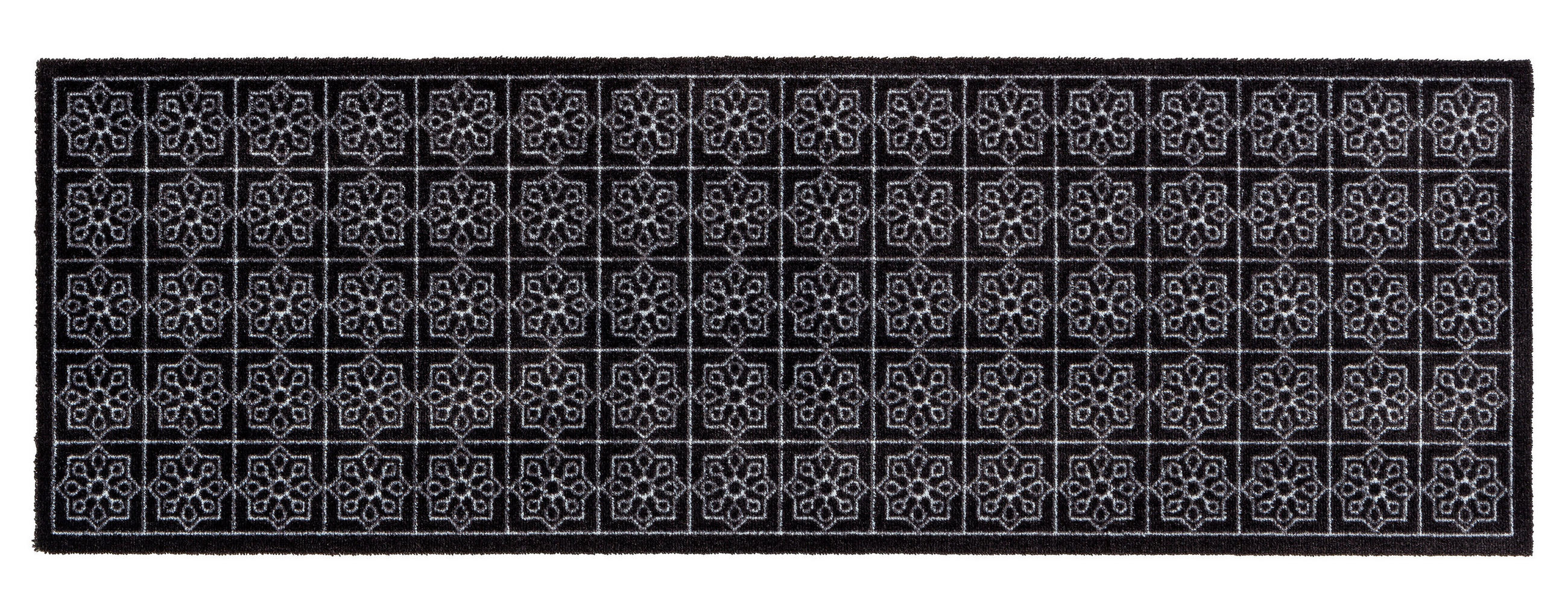 OTIRAČ 50/150 cm   crna, bijela  MIABELLA  - bijela/crna, Basics, tekstil (50/150cm)