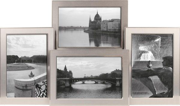 Collagen-Bilderrahmen in Silberfarben