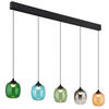 LED-HÄNGELEUCHTE 102/12/150 cm  - Blau/Dunkelgrün, Basics, Glas/Kunststoff (102/12/150cm)