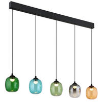 LED-HÄNGELEUCHTE 102/12/150 cm  - Blau/Dunkelgrün, Basics, Glas/Kunststoff (102/12/150cm)