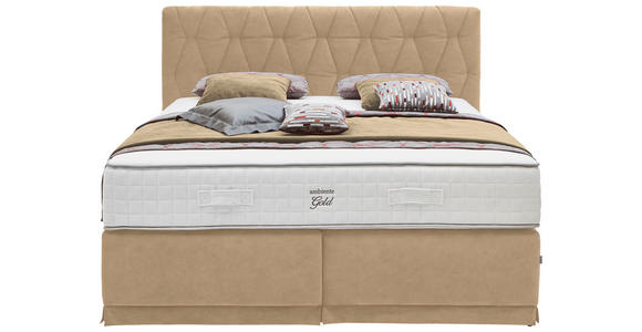 BOXSPRINGBETT 180/200 cm  in Beige  - Beige, KONVENTIONELL, Textil (180/200cm) - Ambiente