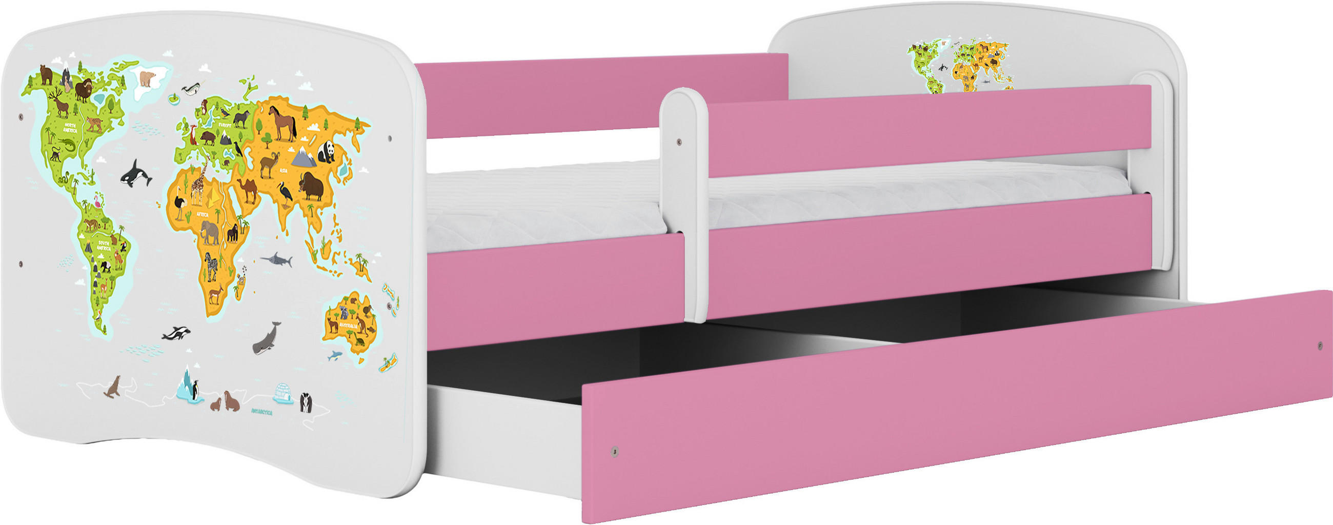 KINDER-/JUNIORBETT - Pink/Birkefarben, MODERN, Holz/Holzwerkstoff (80/160cm) - MID.YOU