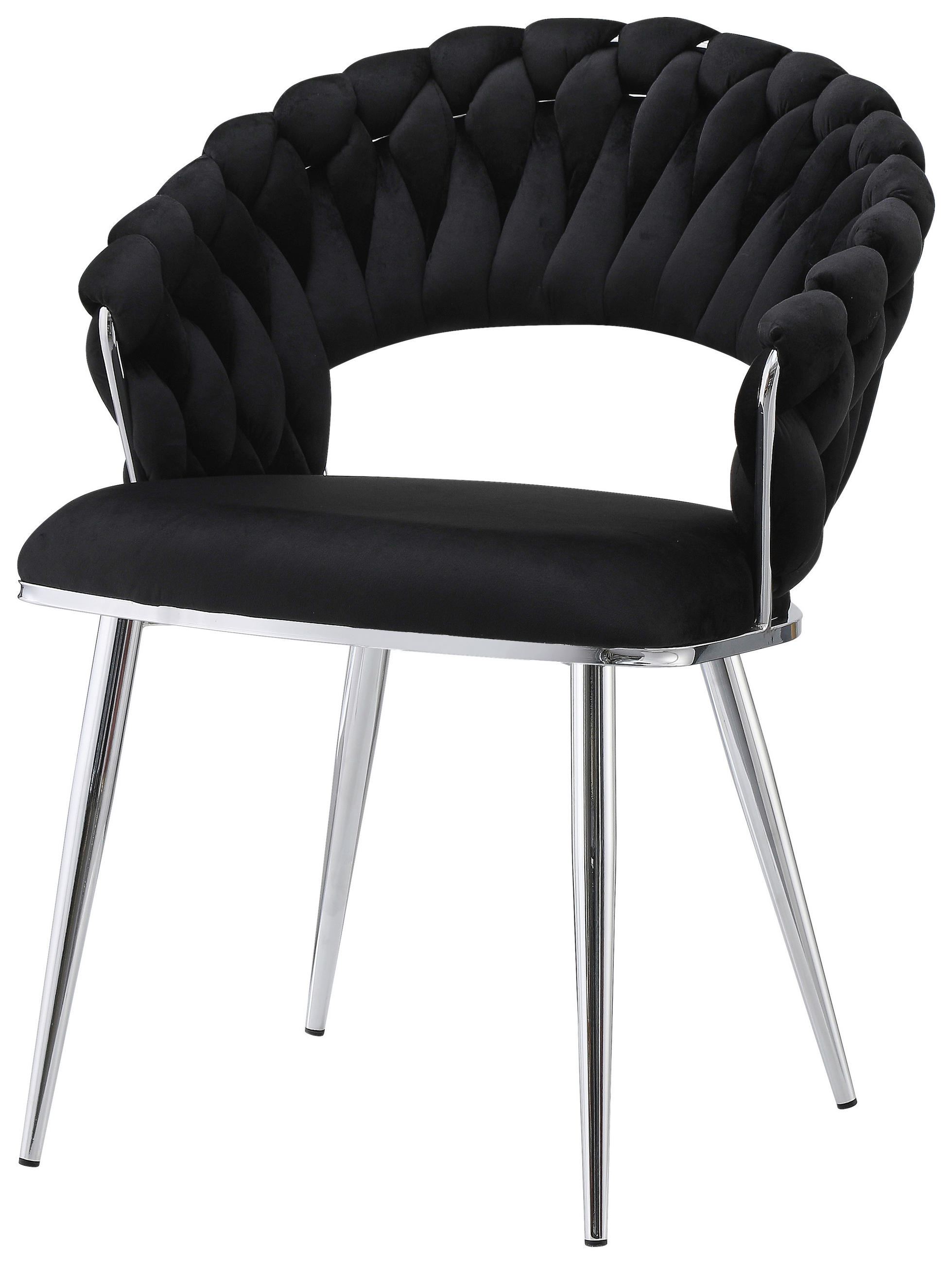 STOL MED ARMSTÖD SET järn  - silver/svart, Design, metall/plast (61/82/60cm) - Kayoom