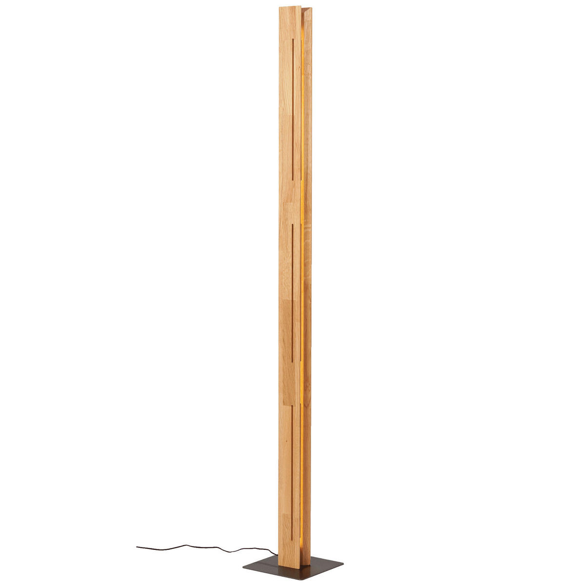 LED-STEHLEUCHTE 21/150/21 cm    - Schwarz, Design, Holz/Metall (21/150/21cm)