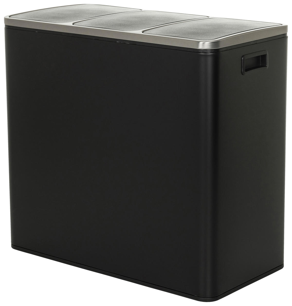 ABFALLSAMMLER 3 x 18  L  - Schwarz, MODERN, Kunststoff/Metall (61.0/56.0/31.5cm) - MID.YOU