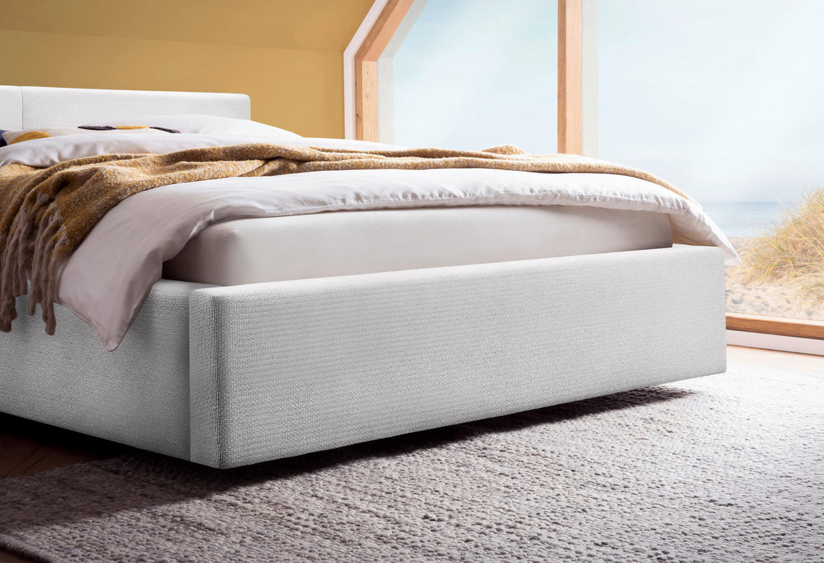 POLSTERBETT 140/200 cm  in Hellgrau  - Hellgrau, Basics, Textil (140/200cm) - Boxxx