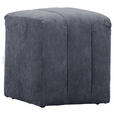 HOCKER in Textil Dunkelgrau  - Dunkelgrau/Schwarz, Design, Kunststoff/Textil (43/50/43cm) - Novel