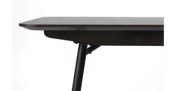 ESSTISCH Schwarz, Dunkelbraun rechteckig ausziehbar - Dunkelbraun/Schwarz, Trend, Holzwerkstoff/Metall (180-230/90/75cm) - Carryhome