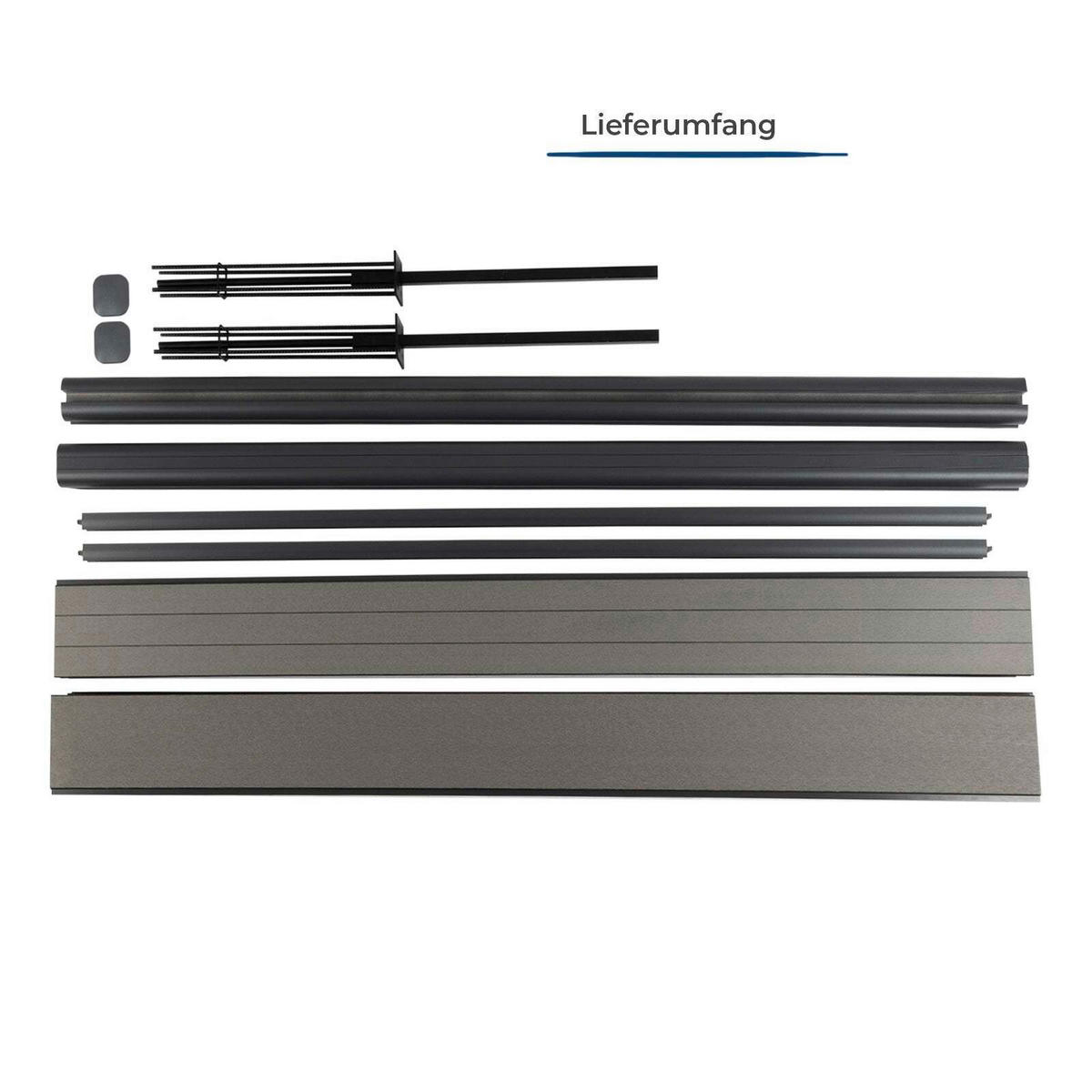 SICHTSCHUTZ - Grau, MODERN, Holzwerkstoff (180/180cm) - Floordirekt