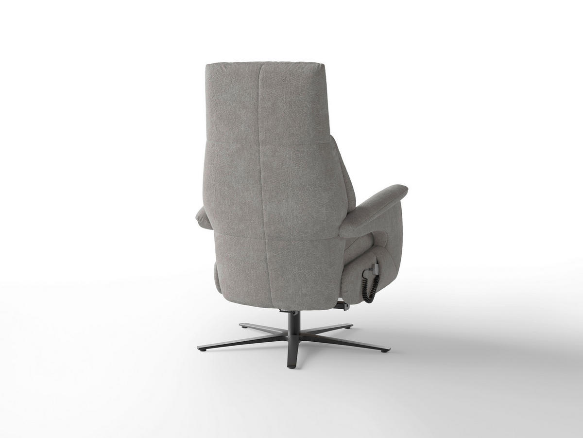 RELAXSESSEL Textil Grau  - Schwarz/Grau, Basics, Textil/Metall (75/110/85cm) - Sit & More