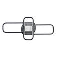 LED-DECKENLEUCHTE 103/46/11 cm   - Schwarz/Weiß, Design, Kunststoff/Metall (103/46/11cm) - Novel