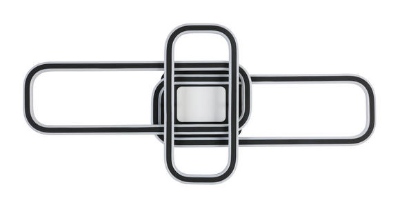 LED-DECKENLEUCHTE 103/46/11 cm   - Schwarz/Weiß, Design, Kunststoff/Metall (103/46/11cm) - Novel