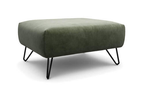 HOCKER in Textil Waldgrün  - Waldgrün/Schwarz, Design, Textil/Metall (90/70/46cm) - SENSOO