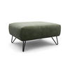 HOCKER in Textil Waldgrün  - Waldgrün/Schwarz, Design, Textil/Metall (90/70/46cm) - SENSOO
