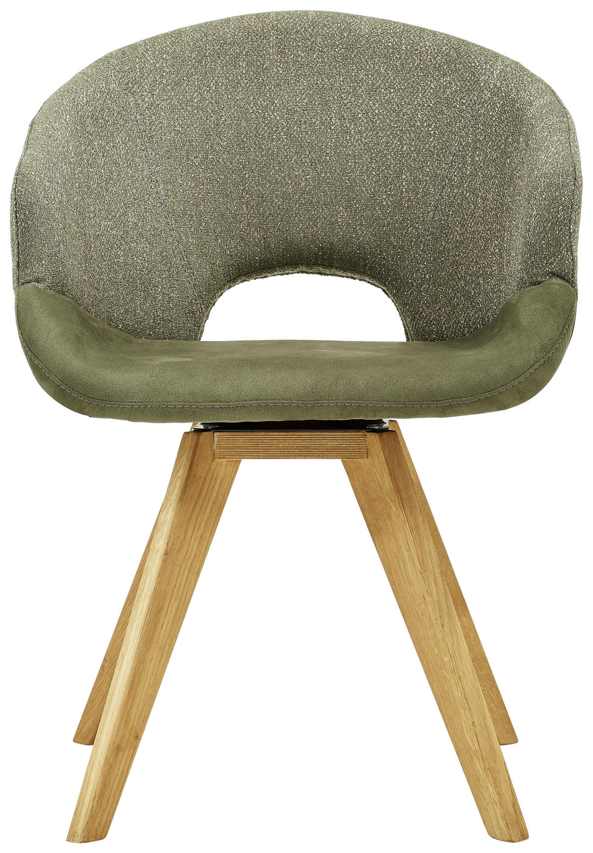 ARMLEHNSTUHL  in Webstoff  - Eichefarben/Creme, Design, Holz/Textil (58/83/59cm) - Linea Natura