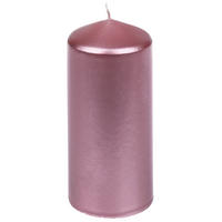 STUMPENKERZE 5,7/13,0 cm  - Dunkelrosa, Konventionell, Paraffin (5,7/13,0cm)