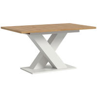 AUSZIEHTISCH Eiche Artisan rechteckig  ausziehbar  - Eiche Artisan/Weiß, KONVENTIONELL, Holzwerkstoff (150-190/76/90cm)
